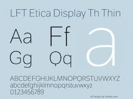 LFT Etica Display Th Font preview